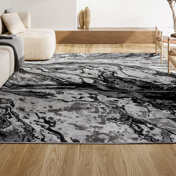 Swirl Marbled Abstract Area Rug
